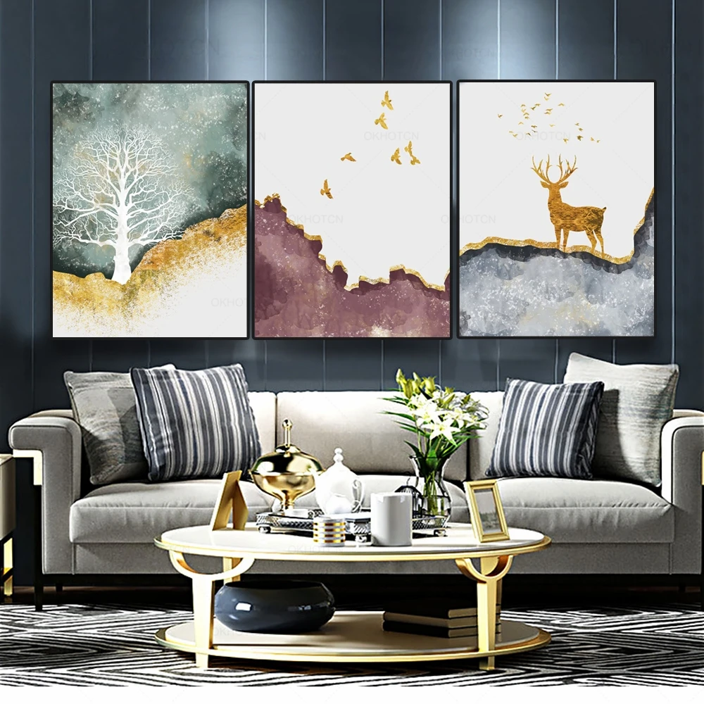 

Abstract Forests Landscape Poster Canvas Painting Wall Art Posters and Prints Wall Pictures for Living Room Home Decor Unframed