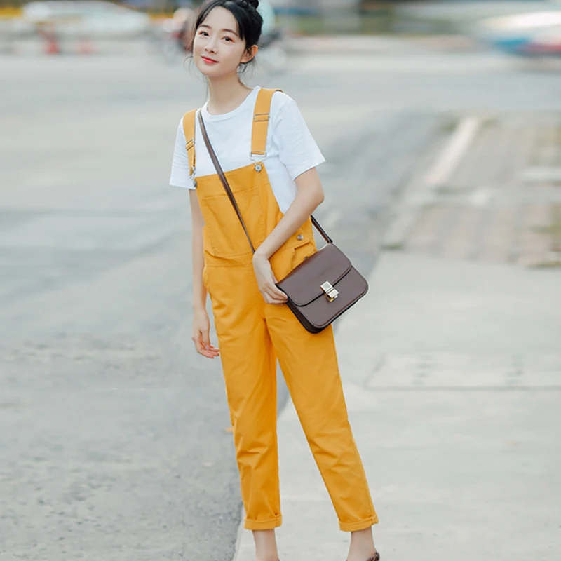 Комбинезон Женский свободного покроя хлопковый элегантный Ромпер в Корейском