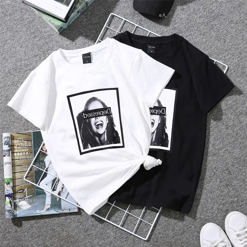 Футболка топы платье большого размера одежда с короткими рукавами футболки для