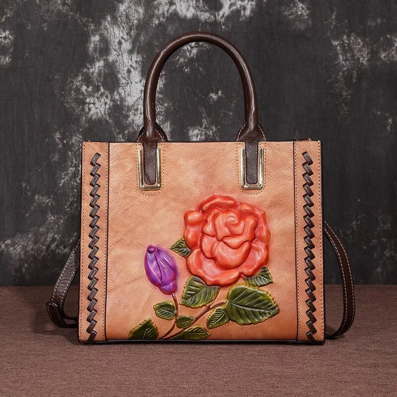 

Luxury Handbags Women Bags 2021 New Casual Large Capacity Handmade Embossing Genuine Leather Shoulder Crossbody Bags Sac A Main