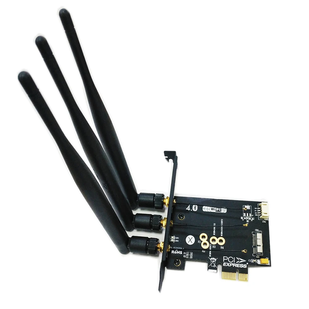 Антенны 802 11 + Bluetooth 4 0 Broadcom BCM943602CS BCM94360CS2 беспроводная Wi Fi карта Mini PCI E к 1X адаптер ПК