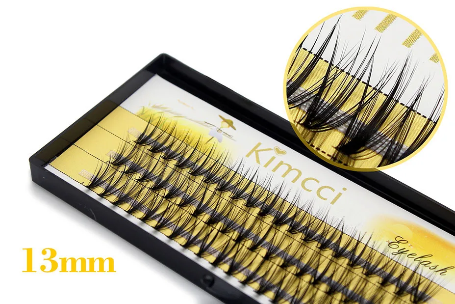 Kimcci 60 пряди, норковые ресницы для наращивания, натуральные, 3D, русский объем, искусственные ресницы, индивидуальные, 20D, Кластерные ресницы, макияж, Cilios