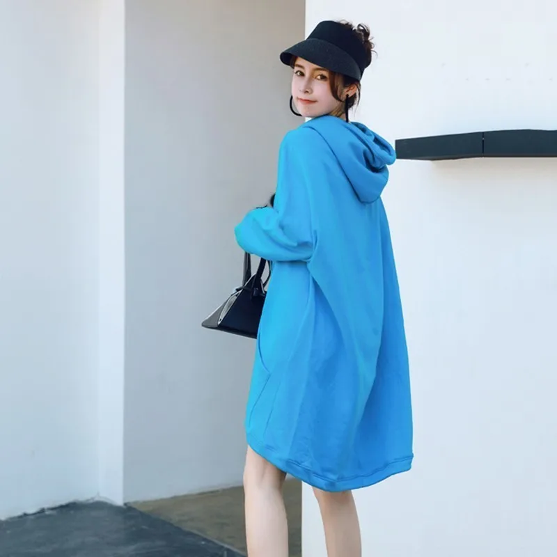 Женская толстовка CHICEVER Повседневная Свободная Толстовка большого размера с