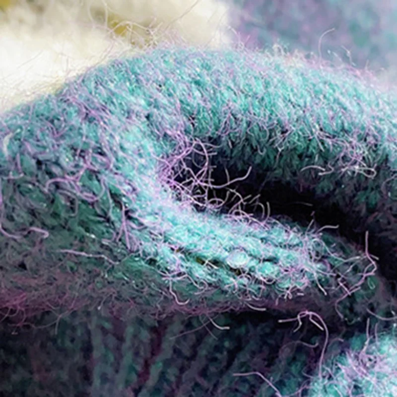 

2021 spring New Knit Female Cardigan Loose Streetwear Knit Sweater Coat Cute Cartoon Print V Neck knitted cardigan Women Jacket