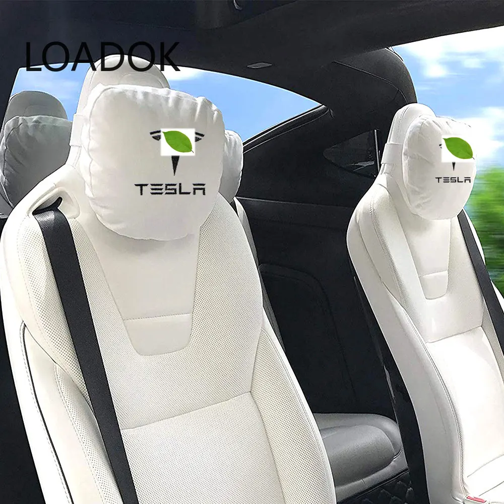 

2020 New Car Seat Headrest Breathable Neck Pillow Head Support Neck Travel Pillow Compatible for Tesla Model S Model X Model 3
