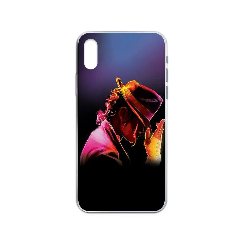 Прозрачный чехол для телефона в память Майкла Джексона MJ Обложка iphone 4 4S 5 5C 5S 6 6S PLUS