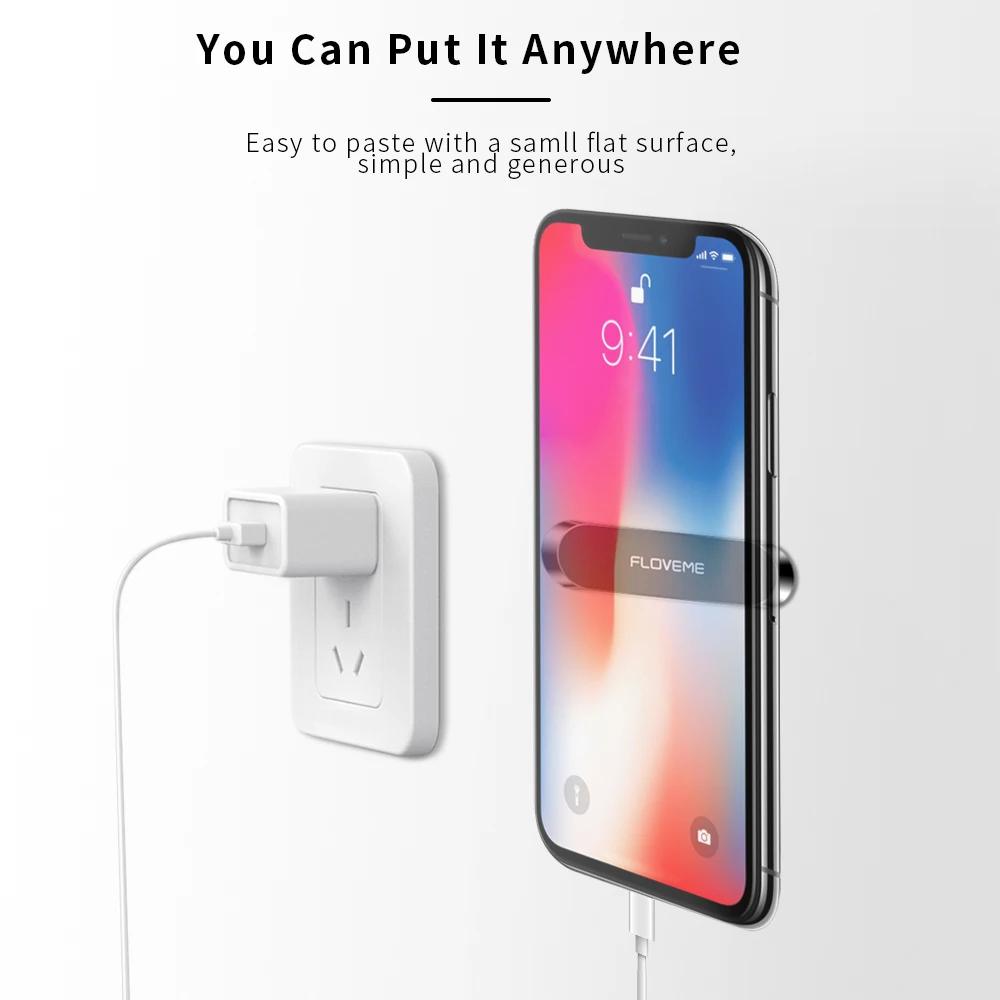 FLOVEME Магнитная Автомобильная Подставка для телефона iPhone samsung Xiaomi Мини полоса