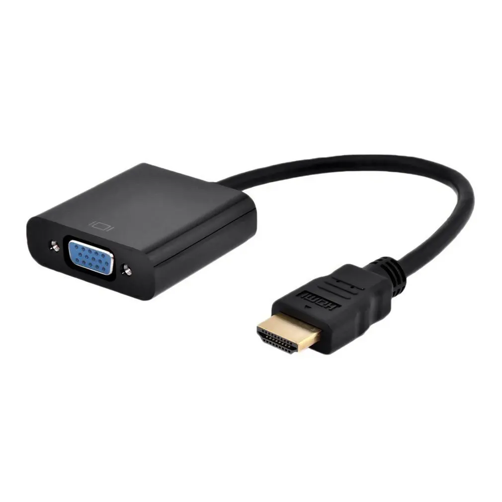 

Портативный адаптер HDMI-совместимый с VGA видео преобразователь Full HD 1080P VGA HDMI-совместимый штекер-гнездо кабель Шнур