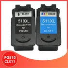 Сменный чернильный картридж PG510 CL511 для Canon PG 510, pg-510, CL 511, MP240, MP250, MP260, MP280, MP480, MP490, IP2700MP499