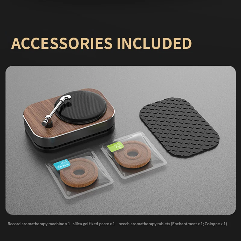 

Car Air Freshener Solar Energy Record Player Rotating Perfume Cars Accessories Interior Decoration Smell Air Purifier Ornaments