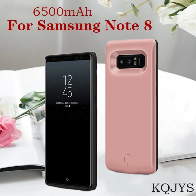 

KQJYS 6500mAh External Power Bank Battery Charger Cases For Samsung Note 8 Battery Case Portable Battery Charging Cover Case