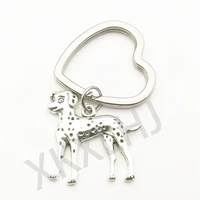fashion new heart key ring creative dalmatian model pendant keychain charm bag jewelry souvenir gifts for men keychains