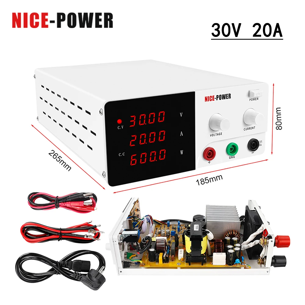 Импульсный источник питания постоянного тока NICE-POWER регулируемый лабораторный 30
