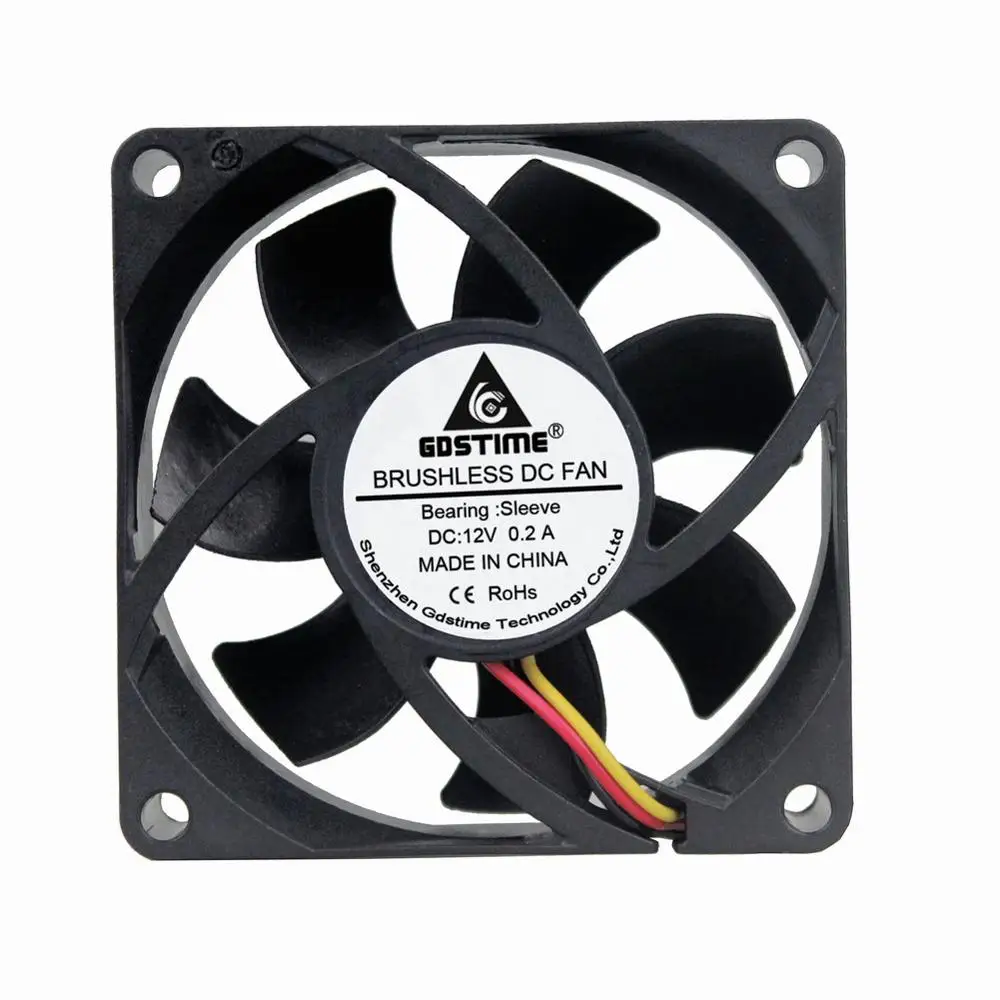 1 шт. бесшумный вентилятор для компьютера 70x70x25 мм 12 В|dc fan 12v|fan 12vdc |