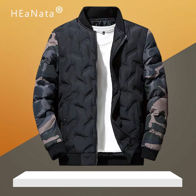 Мужская зимняя куртка популярного бренда камуфляжная теплая бейсбольная форма