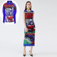 popolle casual personality trend printing jacket female spring and autumn korean design sense niche 2021 new ladies dress