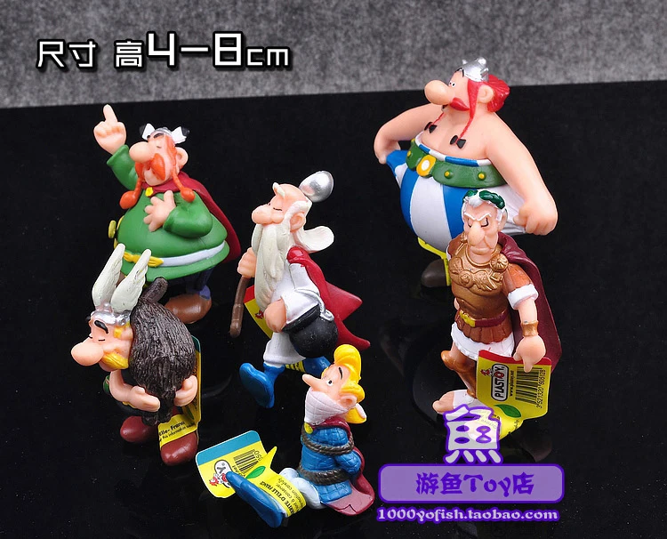 6 шт. мультяшная звездочка der Gallier Asterix галлия герой воин Obelix Panoramix Цезарь фигурка