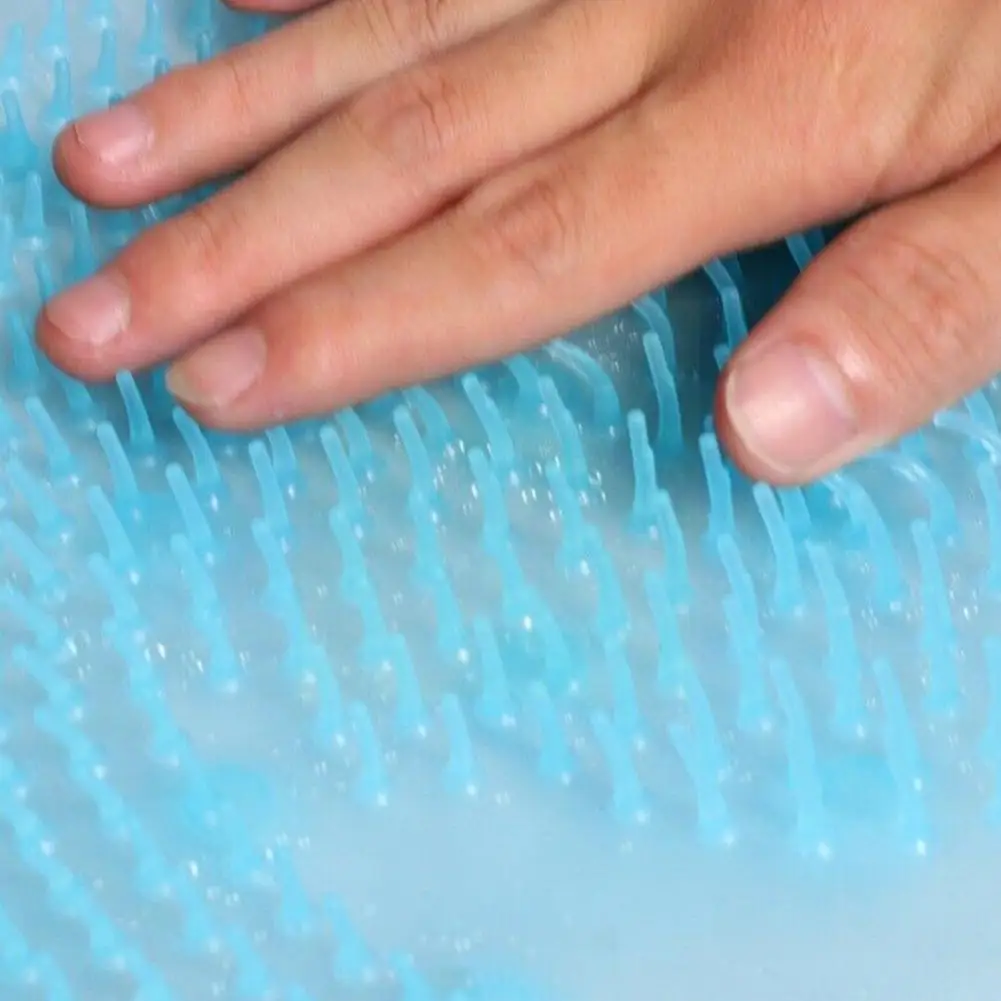 

Anti-slip Silicone Bathroom Mat Back Foot Massage Exfoliation Shower Cushion E4g9