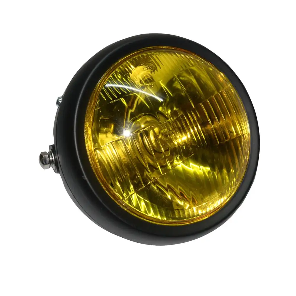 DC 12V Motorcycle Refit Headlight Vintage Round Head Light Scooter Motorbike Motor Front Headlights Lamp Universal |