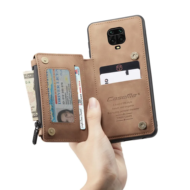 Роскошный чехол-кошелек для Redmi Note 9 Pro на молнии Xiaomi 8 Max 9s кожаный чехол-накладка с