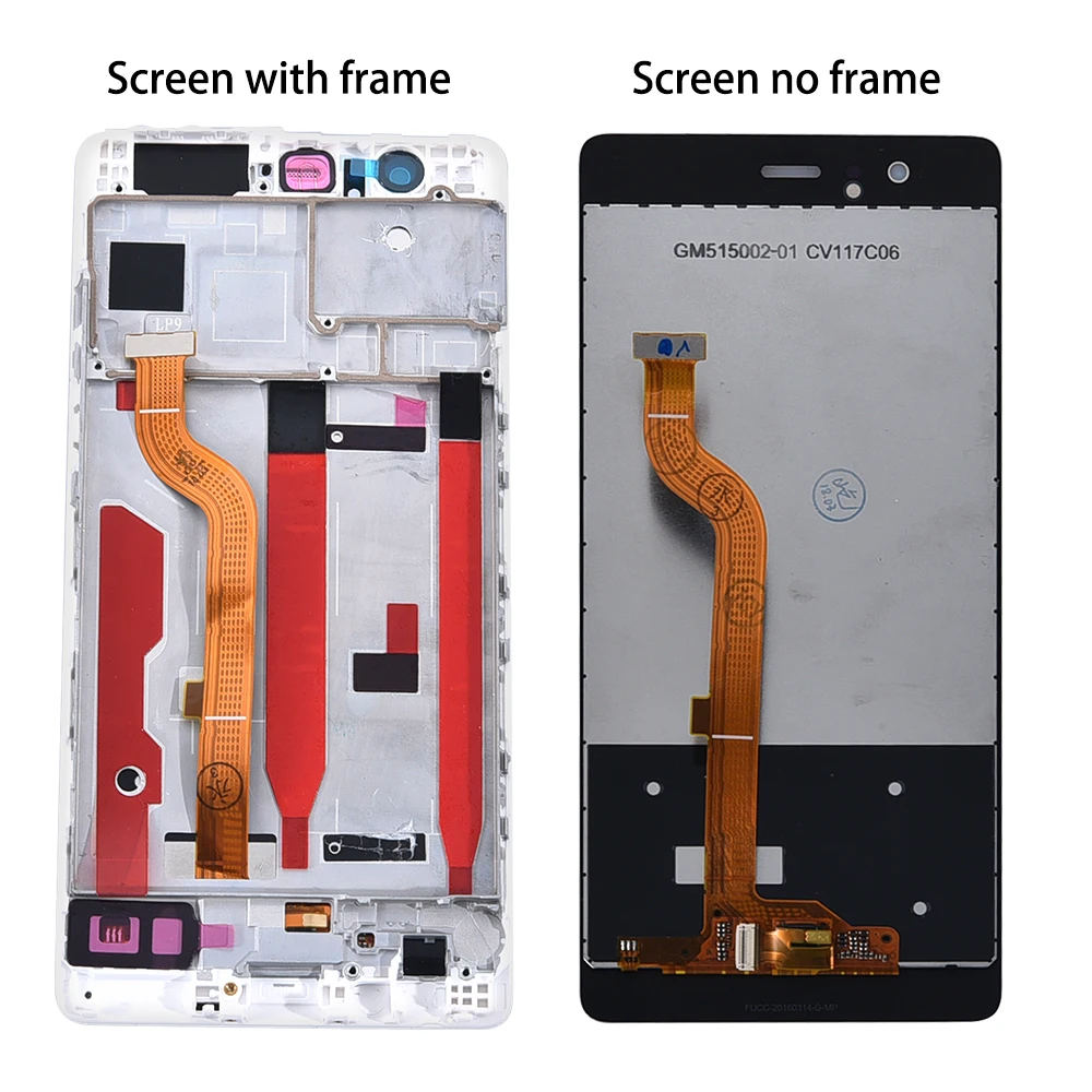 5," ips ЖК-дисплей для HUAWEI P9 дисплей сенсорный экран дигитайзер с рамкой для HUAWEI P9 дисплей EVA-L09 EVA-L19 ЖК-Ремонт