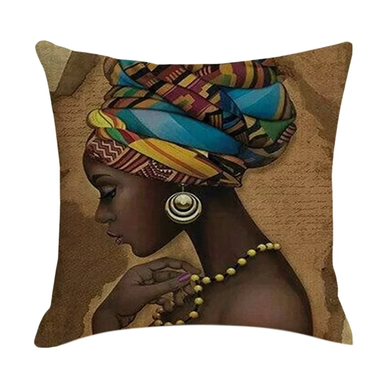 

African Nation Dual-Use Pillow Pattern Home Decor Linen Pillow Cases Cushion Covers For Sofa Car Pattern Decor Gifts
