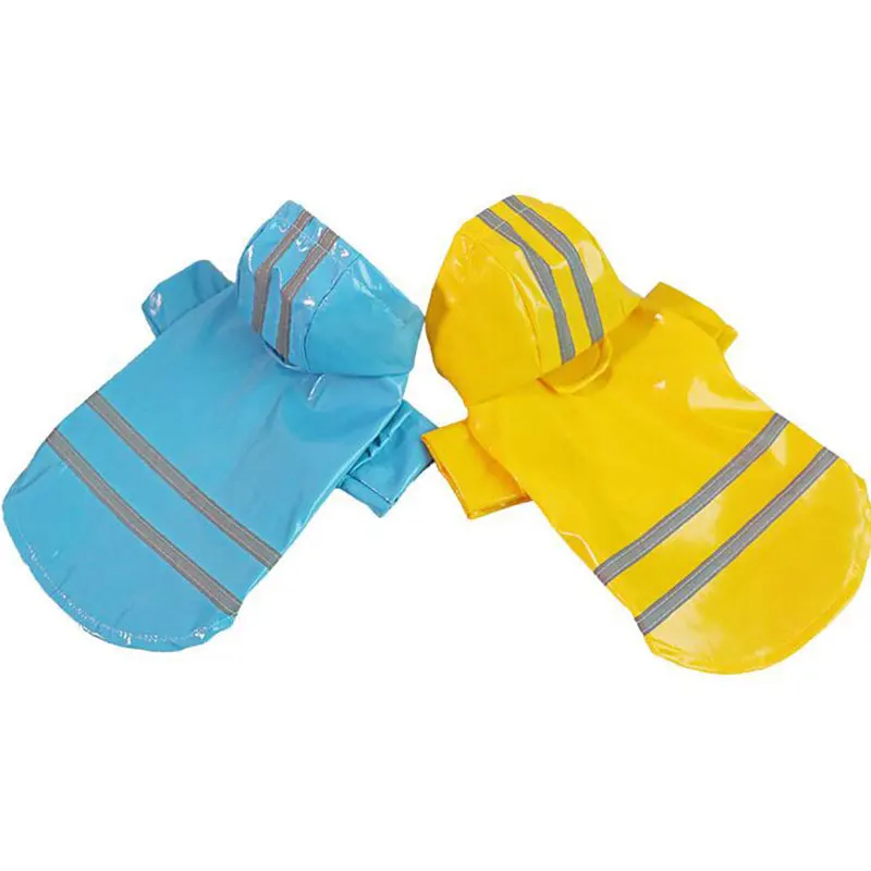 Светоотражающий дождевик для собак водонепроницаемая одежда на молнии