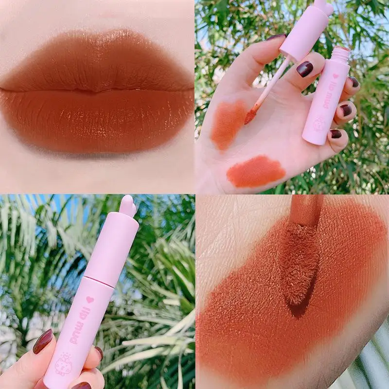 

6 цветов туманная бархатная грязь для губ мягкая женская антипригарная высокая цветопередача косметика для стойкого макияжа