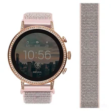 for Fossil Venture Gen3/Gen 4 Women Smartwatch 18mm Quick Release Nylon Loop Wrist Strap for Garmin Vivoactive 4S/ Venu 2S