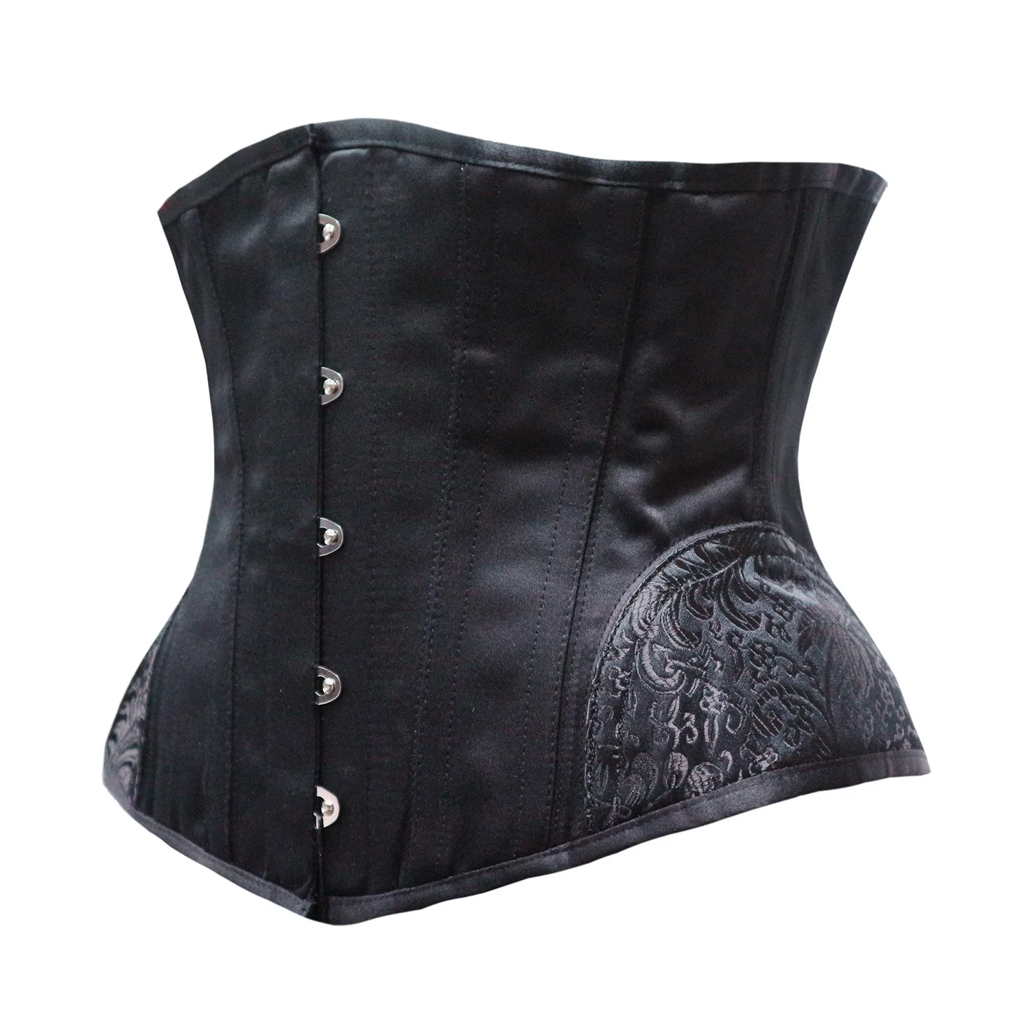 Hourglass Corset Women Outfit Bustier Steel Boned Hip Cover Gorset Gothic Jacquard Korse Underbust Corselet Waist Slimming Belts