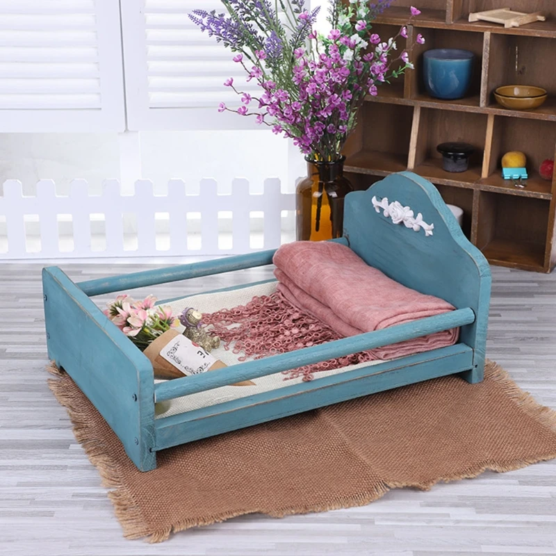 

Newborn Posing Detachable Mini Bed Baby Infant Photo Shooting Props Wooden Crib