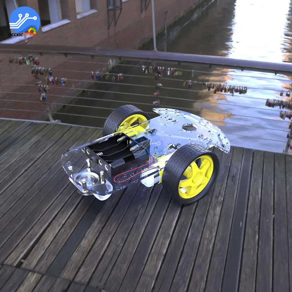 Умный робот мотор комплект шасси автомобиля датчик скорости батарейный блок 2WD с