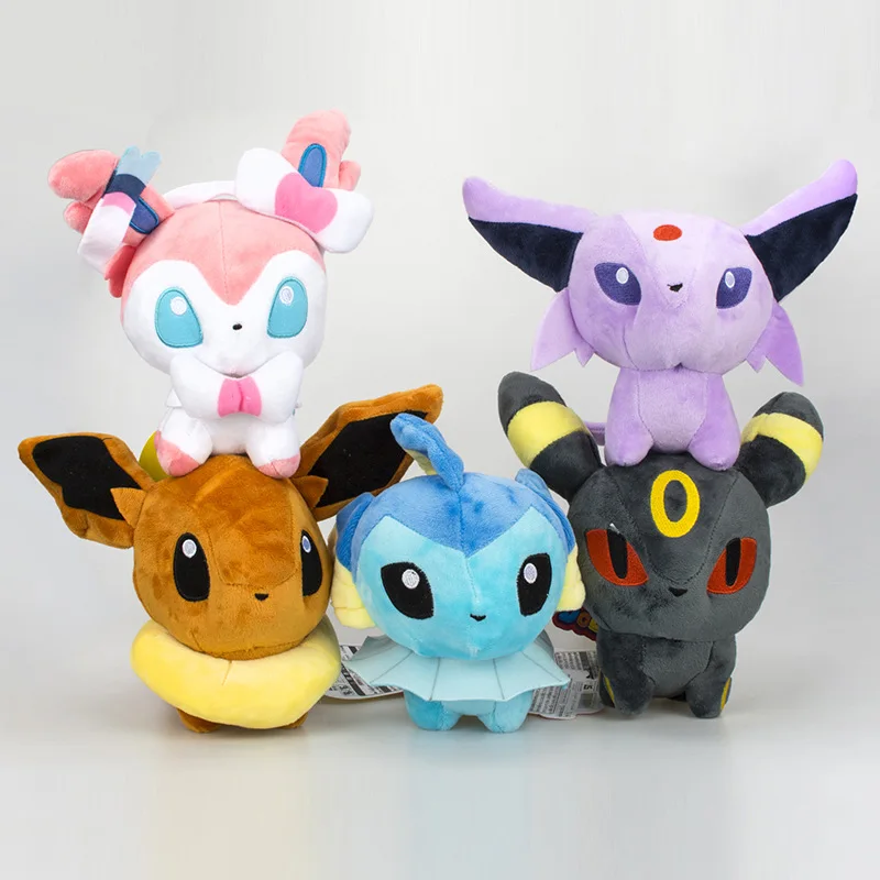 

Pokemon Anime Plush Doll Q Version Eevee Vaporeon Umbreon Espeon Anime Plush Toys Action Figure Dolls Children's Birthday Gifts