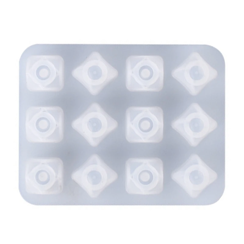 

Crystal Epoxy Resin Mold DIY Crafts Jewelry Casting Tool Section Arc Diamond Beads Silicone Mould X4YA