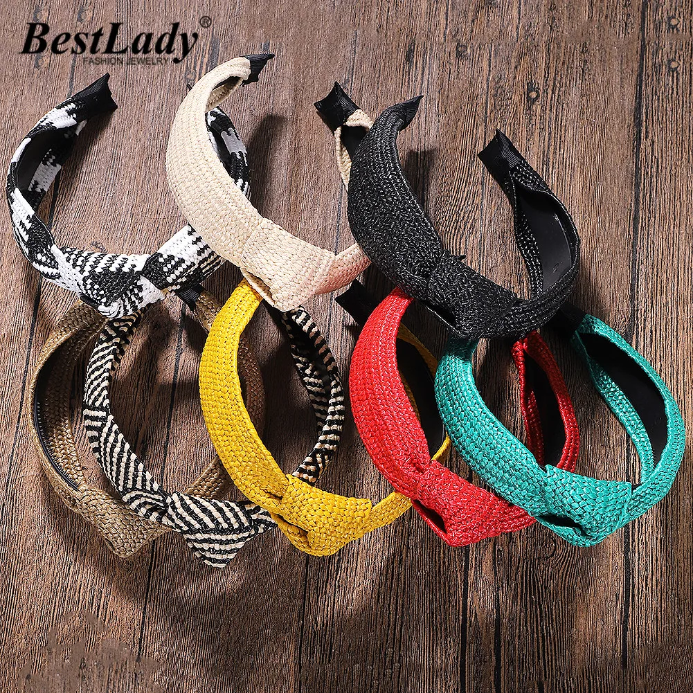 Best lady Trendy Ribbon Crystal Headband Cute Girls Gifts Jewelry bohemian Hairwear Women Wedding Statement Hair Accessories