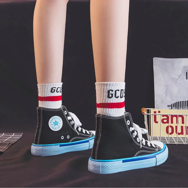 

Women Canvas Shoes Fashion High Top Women Shoes Flats Platform Spring Autumn Women Casual Shoes Vulcanization Women Sneakers