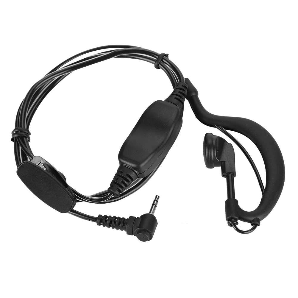 

1m/1.1yd Single 2.5mm Ear-hook with PTT Key for Walkie Talkie Headset for TV/Hotel