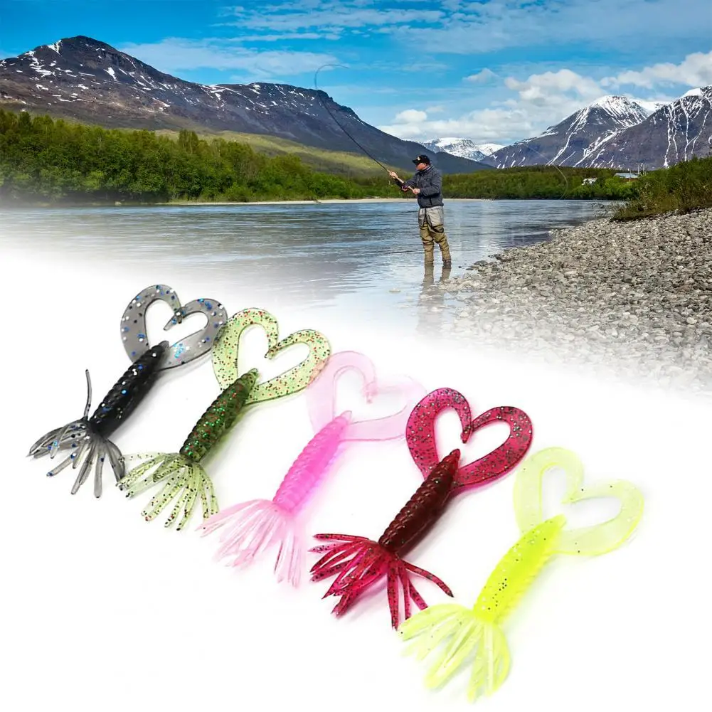 

25Pcs/Set 1.6g 6.5cm Fishing Lure Double Tail Colorful Silicone Soft Worm Fishing Wild Stick Bait Soft Bait Baits for Outdoor