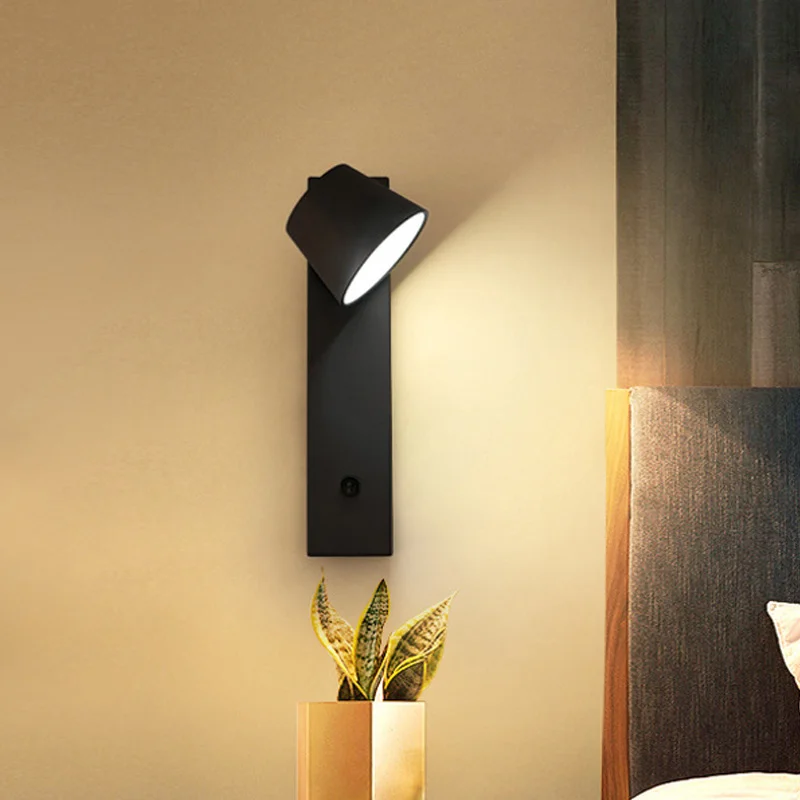 

Modern Indoor Decoration Sconce Light Rotatable Led Wall Lamp Hotel Corridor Bedside Lighting