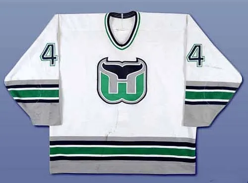 

#44 CHRIS PRONGER Hartford Whalers MEN'S Hockey Jersey Embroidery Stitched Customize any number and name