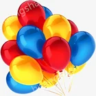15 шт. 10 дюймовые латексные воздушные шары, Детские тематические Вечерние Декорации, черные, желтые, красные воздушные шары, для детского душа, для первого дня рождения, Вечерние Декорации