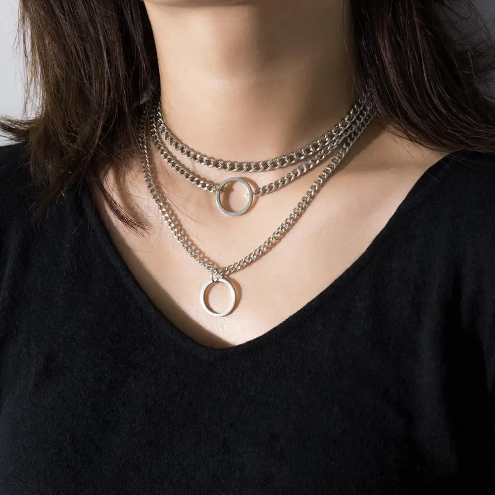 Женское многослойное ожерелье с кисточками простое геометрическим дизайном в