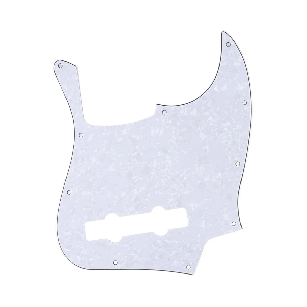 Musiclily Pro 5-String 10-Hole Contemporary J Bass Pickguard для Fender мексиканский джаз бас 4 слоя белый