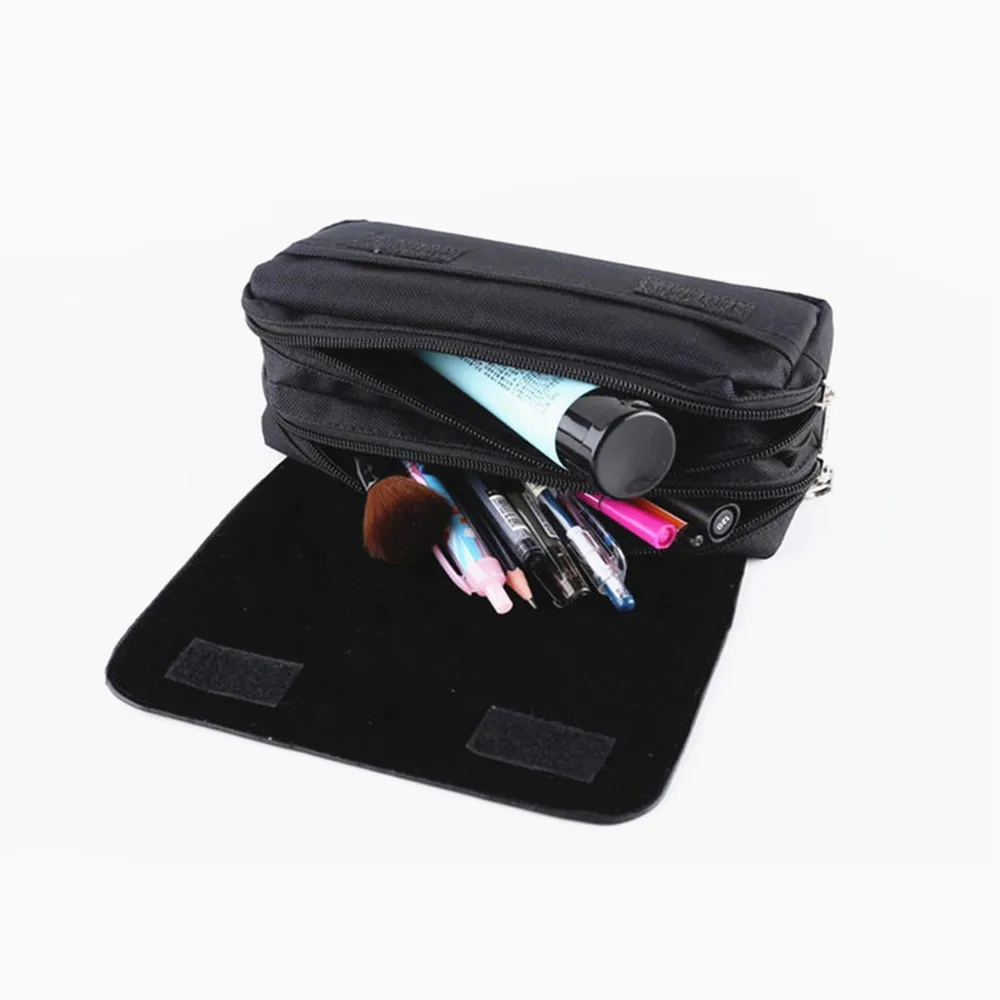 

Movies Stranger Things Canvas Pencil Case Women portable travel Cosmetic bag Student Zip penbag Cartoon Makeupbag Stationery