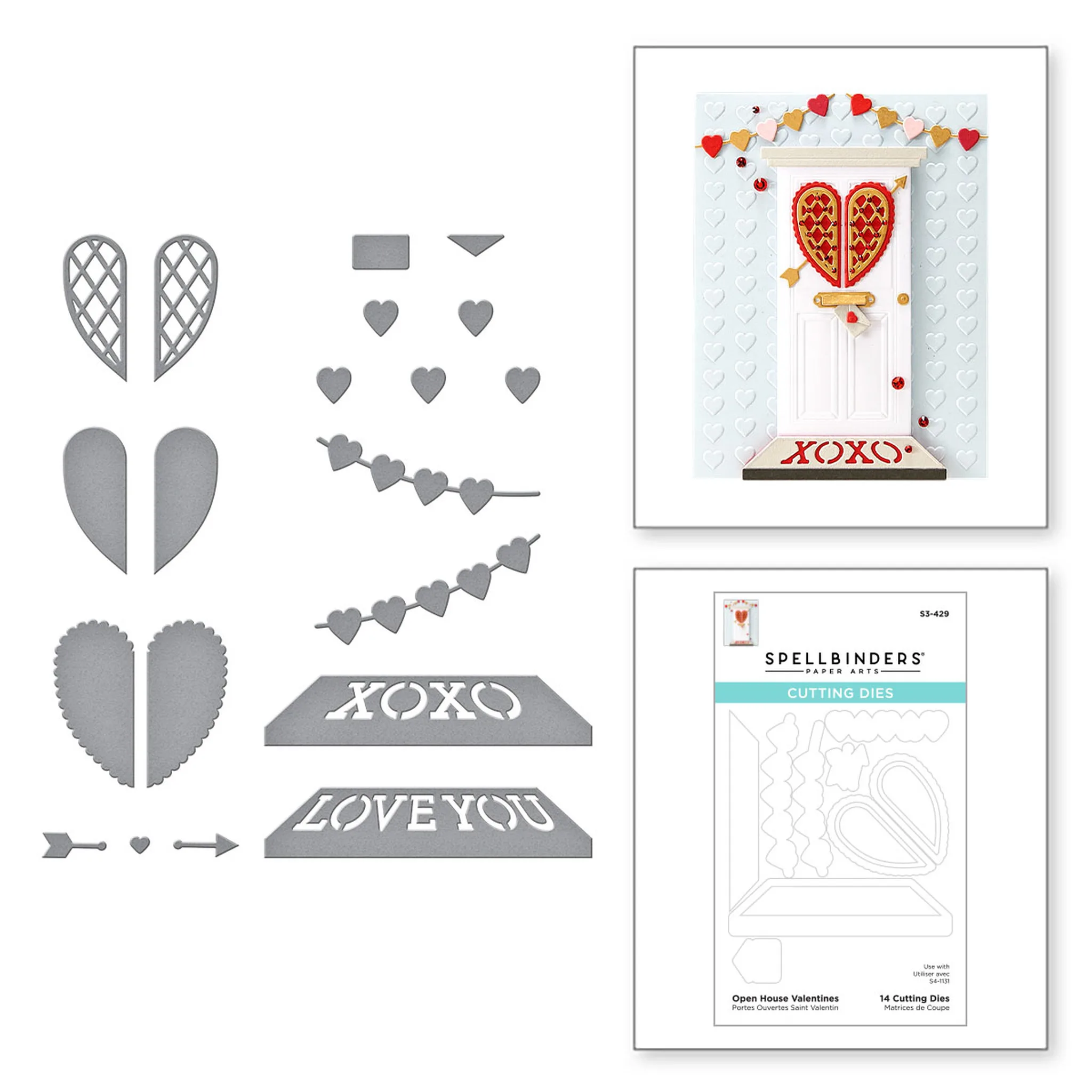 

2021 New Open House Valentines Etched Reusable Metal Cutting Dies Diy Crafts Scrapbooking Decorative Embossing Molds