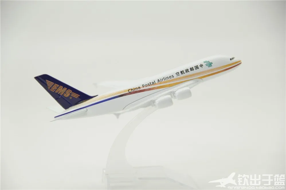 

16cm Airplane Model A380 China Post Cargo Plane 1:400 Aircraft Model Solid Alloy Gift Decoration Toys for Children Adults
