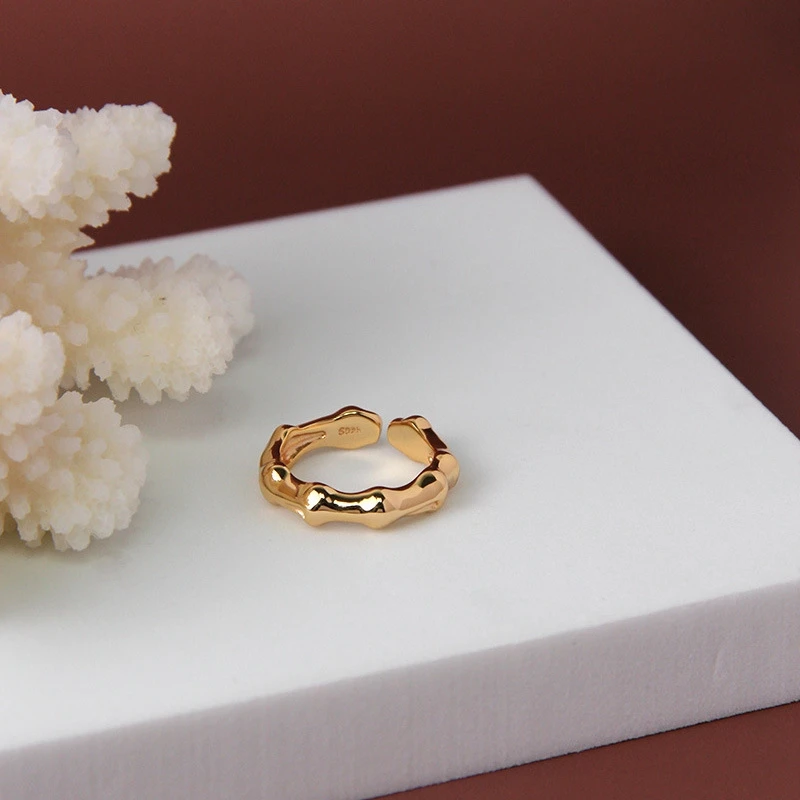 

Silvology 925 Sterling Silver Slub Rings for Women Cold Style Simple Wild Temperament Open Rings 2020 Festival Jewelry Female