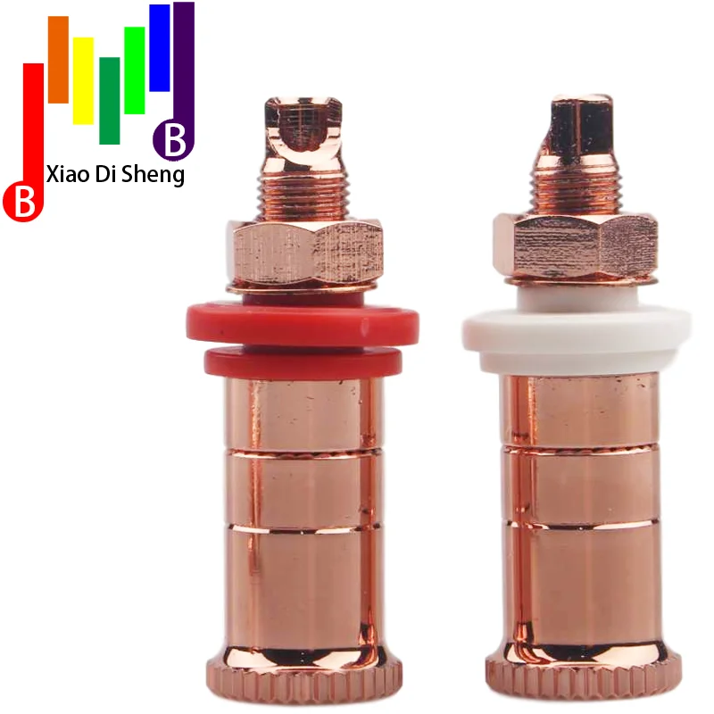 4 шт. HIFI Сделай Сам настоящий красный медный электронный Банановый штекер