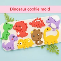 cute cartoon dinosaur 3d cookie cutter mold diy biscuit cake pattern bread decoration mold baking tools