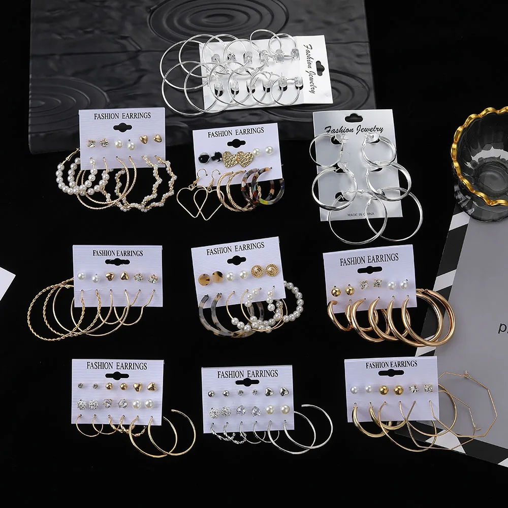 Новые женские серьги большого размера с круглым зеркальным винтажным золотым